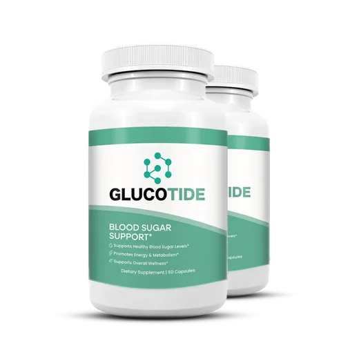 Glucotide blood sugar support supplement bottle